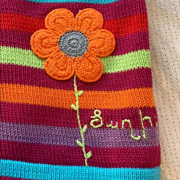 HANDMADE girls knit dress with matching hat - Picture 2 of 6